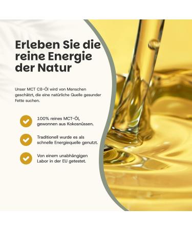  Cupplement Cupplement - MCT Oil C8 - Pure MCT Oil - Organic - Suitable for keto and fasting - Palm oil free - 500 ml - By - Buy Online on GoSupps.com