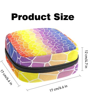 Menstruation Pad Bag with Zipper | Women's Napkin & Tampon Bags | Stylish Mosaic Design for Girls - Buy Online on GoSupps.com