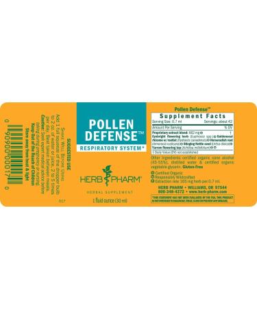 Herb Pharm Pollen Defense Liquid Herbal Formula - 1 Fl Oz - Respiratory System Support - Buy Online on GoSupps.com