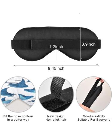 Light Blocking Sleep Mask - Manta Ray Fish Eye Mask with Adjustable Strap for Travel & Naps | Soft Lightweight Blindfold for Men & Women - Buy Online on GoSupps.com