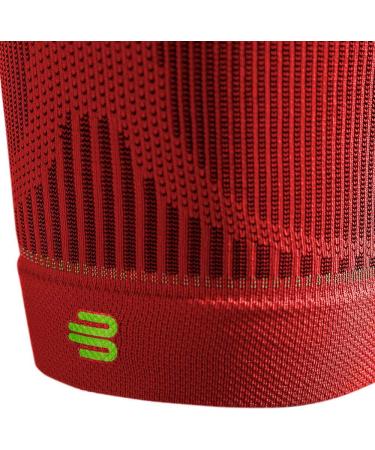 Bauerfeind Compression Skylight Volume Sports Sleeves for Upper Leg - Unisex Thigh Support for Ball & Endurance Sports - Red XL Extra Long - Buy Online on GoSupps.com