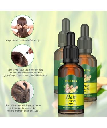 Ginger Hair Growth Serum - Stronger, Thicker, Longer Hair - Thinning Treatment - 3 Pack 30ML - Buy Online on GoSupps.com