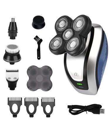 Head Shavers for Bald Men 5 in 1 Professional Rechargeable Electric Shaver Five Floating Heads Bald Head Shaver Grooming Kit Shaver for Men