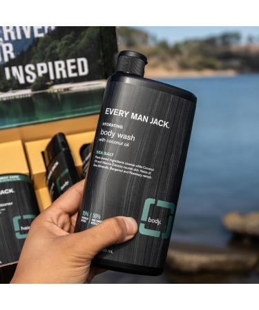 Every Man Jack Sea Salt Body Set - Men's Bath & Body Gift Set | Clean Ingredients Refreshing Scent Body Wash 2-in-1 Shampoo Deodorant & Face Wash - Buy Online on GoSupps.com