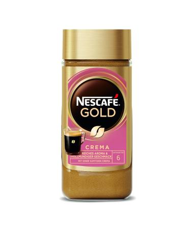 Nescaf Gold Crema Instant Coffee | 6-Pack Arabica (6 x 200g) - Rich Aromatic & Caffeine-Loaded Soluble Coffee - Buy Online on GoSupps.com