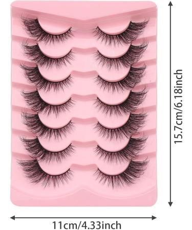 Fake Eyelashes 1 Pack/7 Pairs Fluffy Mink Lashes 3D Natural Look Wispy Eye Lashes Faulse Eyelashes Extension for Eye Makup Mink Lashes Lash Extension False Eyelashes Wispy Eye Lashes - Buy Online on GoSupps.com