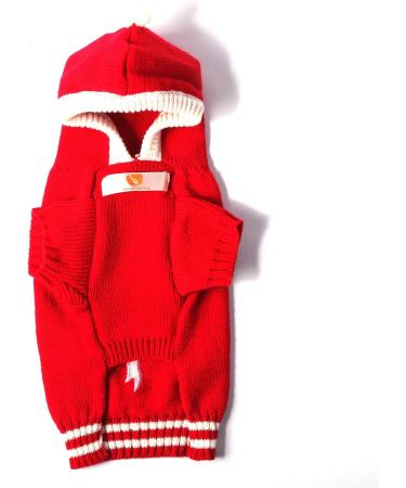 Hrttsy Christmas Dog Sweater - Warm Winter Pullover for Small & Medium Dogs | Cozy Pet Coat with Hood & Red Bell Costume - Buy Online on GoSupps.com