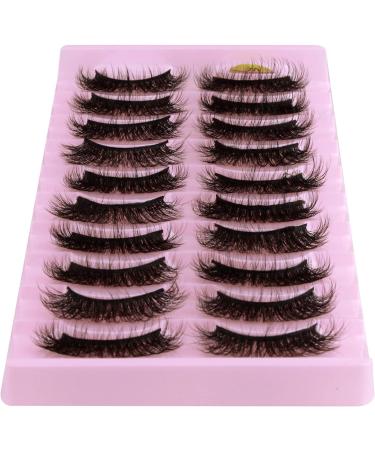 False Eyelashes 7D Mink Lashes - 10 Pairs Dramatic Curly Fluffy Thick Fake Eyelashes - Buy Online on GoSupps.com