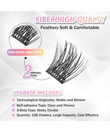 Self Adhesive Eyelashes - 156 Pcs No Glue Needed Invisible 2-Strip Tape Long Lasting & Easy Application - Shop Now - Buy Online on GoSupps.com