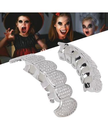 Shop Iced Hip Hop Grillz for Men & Women | Silver Teeth Decorations for Halloween & Parties - Buy Online on GoSupps.com