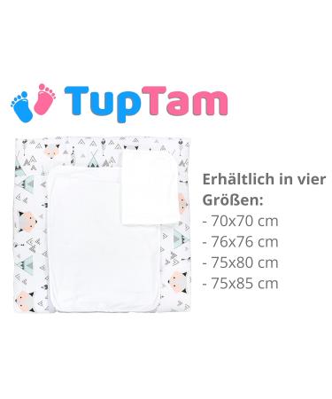 TupTam Changing Mat with 2 Terry Cloth Covers - Grey/Fox Mint 65 x 75 cm | International Shipping Available - Buy Online on GoSupps.com