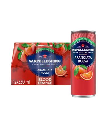 San Pellegrino San Pellegrino Sparkling Italian Canned Drinks with Sparkling Blood Orange 12 x 330 ml 69 kcals per can