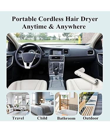 Foldable Hair Dryer Cordless Hair Dryer w/Cold/Hot Air Portable Rechargeable Wireless Blow Dryer for Children Pets Travel Home Art Painting Green - Buy Online on GoSupps.com