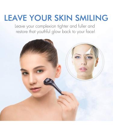 Derma Roller for Hair & Beard Growth - 540 Pins Titanium Microneedling Roller Beard Dermaroller for Face Body Scalp Men Women (0.3mm) - Buy Online on GoSupps.com