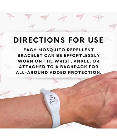 THEYE Mosquito Repellent Bracelet - Deet Free - 100% Natural - Up to 2 Weeks Protection - Adjustable Wristband [White] - Buy Online on GoSupps.com