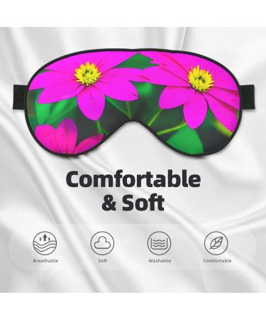 SSIMOO Adjustable Purple Red Flower Sleep Mask | Breathable & Fashionable Eye Mask for Comfortable Sleep - International Shipping - Buy Online on GoSupps.com