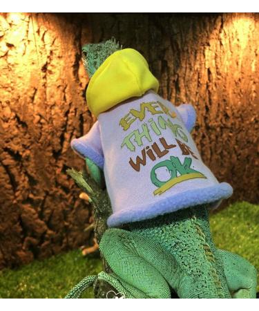 Lizard Clothes for Bearded Dragons Reptile Apparel Handmade Cotton Material Hoodies Sweater for Skin Protection Photo Party for Crested Gecko Chameleon Purple L - Buy Online on GoSupps.com