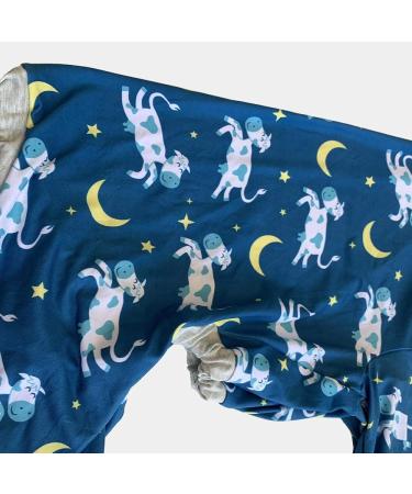 Pit Bull Pajamas: Cow Moon Star Print Jumpsuit for Large Dogs - X-Large - Buy Online on GoSupps.com