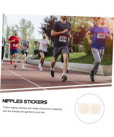 Foytoki Men's Nipple Stickers - 50 Pairs Invisible Breathable Covers for Running & Sports - Nipple Shields 3.5x3.5cm - Buy Online on GoSupps.com