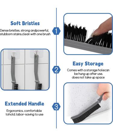 8-Piece Splash Clean Set - Multifunctional Corner & Crevice Cleaning Brushes for Dead Corners & Gaps - Ideal for Bathroom & Home Cleaning - Buy Online on GoSupps.com