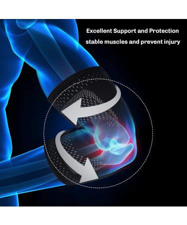 2 in 1 Tennis Elbow Brace - Compression Sleeve with Elbow Pads | Breathable Tendonitis Support for Men & Women | Joint Pain Relief & Arthritis Treatment - Buy Online on GoSupps.com