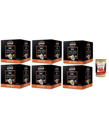 Caff Motta Espresso Bar Cialde Cialde Compostabili cialde ESE 44mm 6x Box Lot de 50 dosettes de caf + Italian gourmet polpa 400g