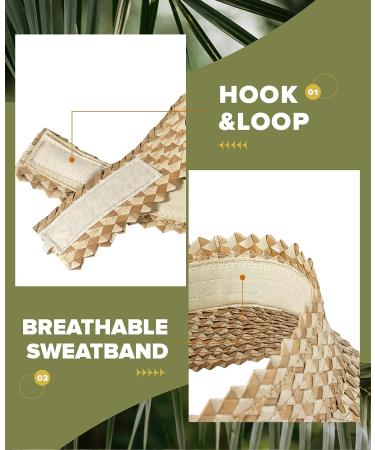 Women's Hand-Woven Straw Sun Visors - Stylish Beach Hats for Sun Protection - Buy Online on GoSupps.com