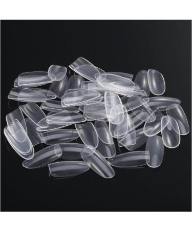 TsoLay 500 Pieces Oval Nail Tips Full Cover False Nails 10 Sizes with Clear Box for Nail Salons and DIY Nail Art Clear - Buy Online on GoSupps.com