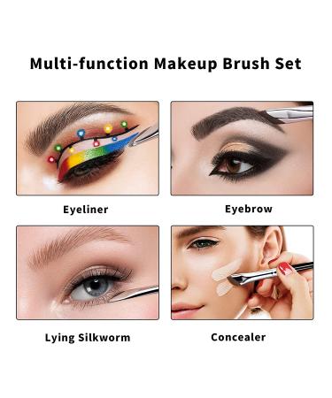 URSOBTF 3 PCS Ultra Thin Sickle Angled Eyeliner & Eyebrow Brush Set - Buy Online on GoSupps.com