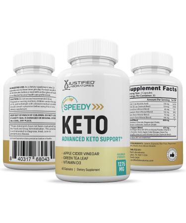 Justified Laboratories (5 Pack) Speedy Keto ACV Pills 1275MG Formulated with Apple Cider Vinegar Keto Support Blend Alternative to Gummies 300 Capsules - Buy Online on GoSupps.com