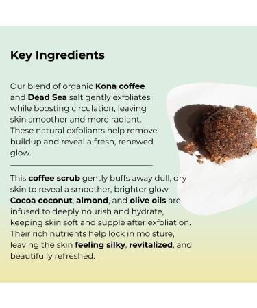 Detox Cacao Coffee Scrub for Body Exfoliating Coffee & Cacao Body Scrub with Dead Sea Salt and Natural Oils Smooths Detoxifies & Hydrates Skin Helps Reduce Appearance of Cellulite - Buy Online on GoSupps.com
