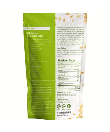 LifeSource Foods Oat Fiber 500 (1 LB) Keto Zero-Carb Gluten-Free All-Natural Fiber for Low-Carb Baking and Bread OU Kosher Resealable Pouch 1 Pound (Pack of 1) - Buy Online on GoSupps.com