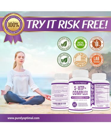 Premium 5-HTP Plus 250mg - Sleep Aid & Mood Boost Supplement with Vitamin B6 - Stress Relief & Calmness - Gluten Free & Non-GMO - 60 Veg Caps - Buy Online on GoSupps.com