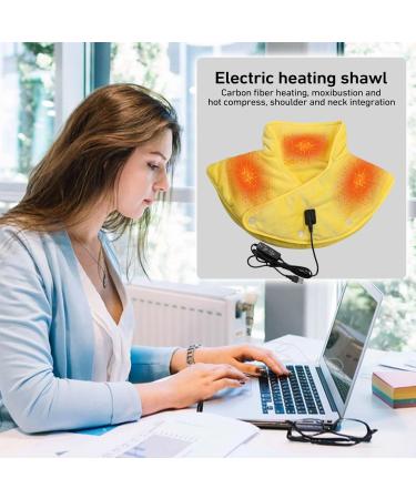 Jacekee Heated Shoulder Pillow & Warmer Scarf - 3 Heat Levels Skin-Friendly Relief for Cramps & Back Pain | Yellow | International Shipping - Buy Online on GoSupps.com