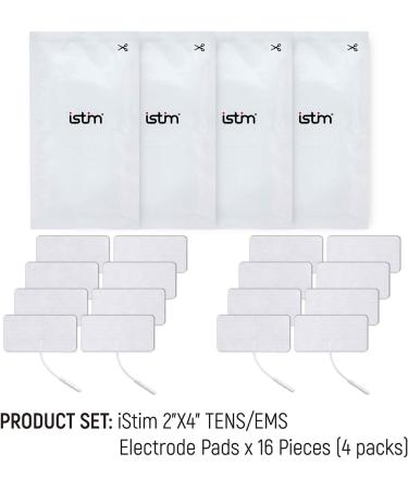 iStim Super Soft 2x2 TENS Unit Electrodes - 16 Pieces with 100% Japanese Gel for EMS & TENS Massage - Best Quality International Shipping - Buy Online on GoSupps.com