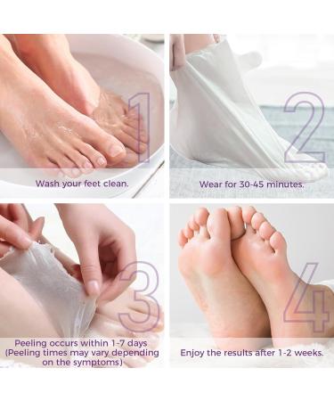 Masque Exfoliant pour Pieds 3 Paires : Masque Exfoliant pour Pieds Dermatologiquement Test Talons et Peau Morte S che pour des Pieds Doux Masque Exfoliant pour Pieds (Lavande) - Buy Online on GoSupps.com