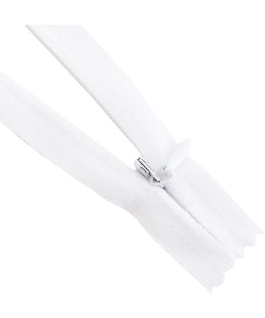 Invisible Zipper Set - Nylon Coil 2 Zippers in Various Sizes and Colors for Clothing and Crafts - White 12 inch - Buy Online on GoSupps.com