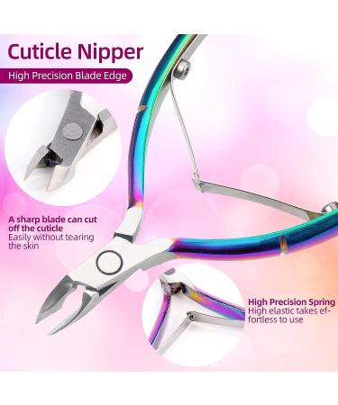 Acrylic Nail Care Kit - 5 in 1 Set with Nail Clippers, Glass File, Cuticle Trimmer, Pusher & Remover - Professional Stainless Steel Manicure Pedicure Tools - Buy Online on GoSupps.com
