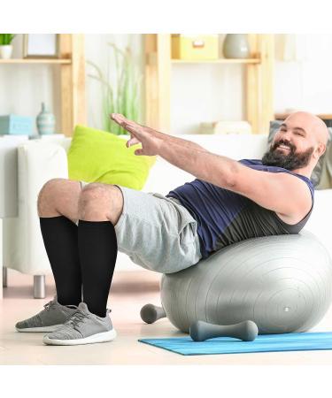 Shop Lofir Medical Compression Stockings | Open Toe Knee-High 20-30 mmHg Support Socks for Women & Men - XXL Black & Skin Tone - Buy Online on GoSupps.com