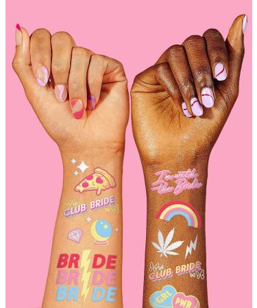 XO Fetti Bachelorette Party Decorations - 32 Metallic Temporary Tattoos for Bride to Be | Cool Bach Party Decor & Engaged Bride Accessories - Buy Online on GoSupps.com