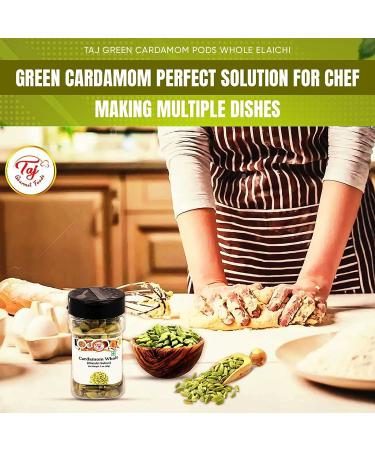Taj Green Cardamom Pods - Premium Indian Elaichi Elachi, 2oz (56g) - Buy Online on GoSupps.com