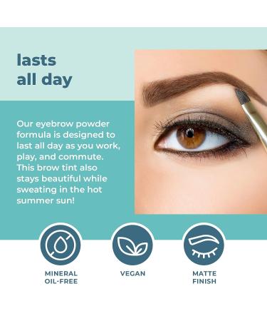 Water-Resistant Dark Brown Eyebrow Tint Powder - Buildable, Long-Lasting Brow Color for Natural Looks - Buy Online on GoSupps.com