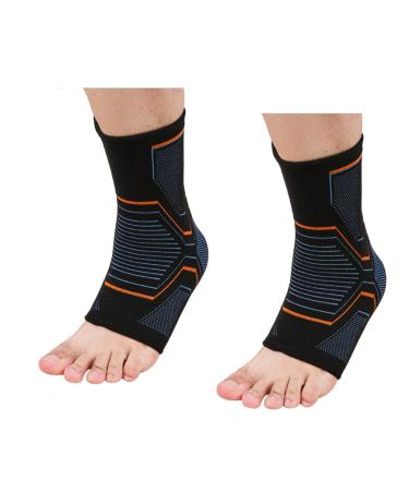 Copper Infused Ankle Braces Foot Support Compression Sleeves for Men and Women Ankle Stabilizer for Fasciitis Sprained Sports Protection 1 Pair Medium