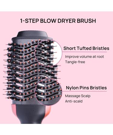 Hair Dryer Brush 4-in-1 Styling Tool | Black Ceramic & Nylon - ALCI Safety Plug | Shop Internationally - Buy Online on GoSupps.com