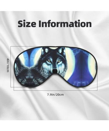 Shop Wolf Under Moon Eye Mask | Soft Adjustable & Comfortable Sleep Mask for Men & Women - International Shipping Available - Buy Online on GoSupps.com
