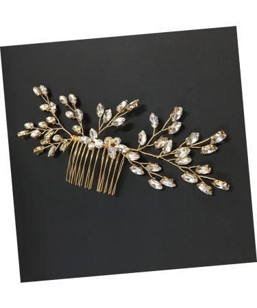 Ipetboom Wedding Headpiece Wedding Hair Comb Crystal Hair Accessories Pearl Hair Clip Gold Hair Comb Pearl Wedding Hair Accessories Pearl Hair Comb Tiara Wedding Dress Headband Bride - Buy Online on GoSupps.com