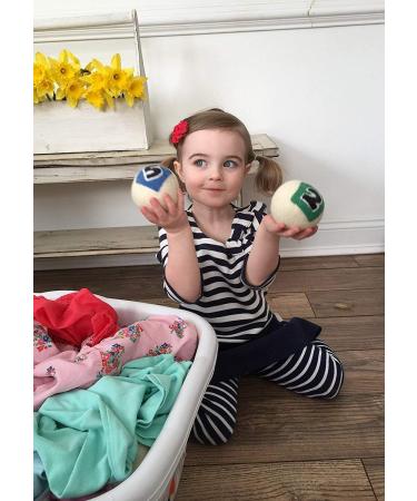 Set of 4 Handmade Wool Dryer Balls - Natural & Unscented - Made in USA - Buy Online on GoSupps.com