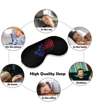 USA Flag and Eagle Sleep Mask | Adjustable Strap Eye Cover for Sleeping, Blocking Light | Ideal for Travel, Nap | Men and Women - Buy Online on GoSupps.com
