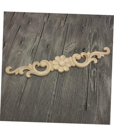 Angoily Carved Onlay Wall Decals 4 pcs Wood Appliques Corner Furniture unpainted Frames Wood Furniture Wood Flower White Embryo Furniture Appliques Onlays Corner Onlay - Buy Online on GoSupps.com