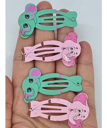Adorable Elephant Hair Clips for Girls - Kids Snap Metal Hair Accessories - Buy Online on GoSupps.com